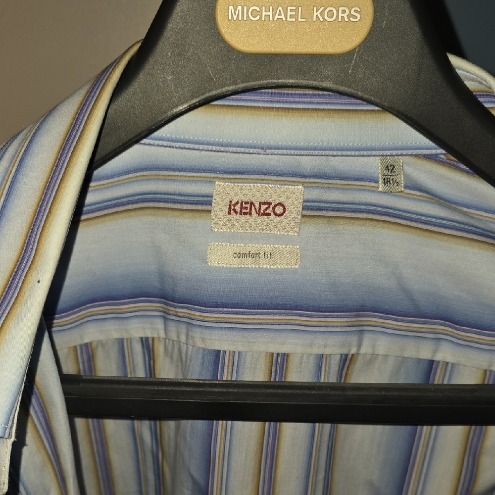 Kenzo Blue Striped Men's Shirt